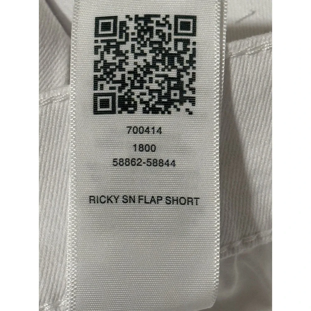 NWT $128‎  True Religion RICKY SN Relaxed Size 30 White Straight Shorts Raw Hem